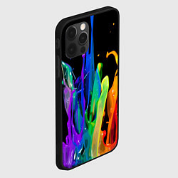 Чехол для iPhone 12 Pro Max Всплеск красок, цвет: 3D-черный — фото 2