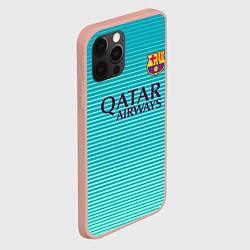 Чехол для iPhone 12 Pro Max Barcelona FC: Aqua, цвет: 3D-светло-розовый — фото 2
