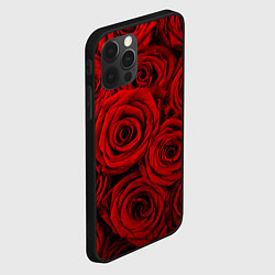 Чехол для iPhone 12 Pro Max Красные розы, цвет: 3D-черный — фото 2