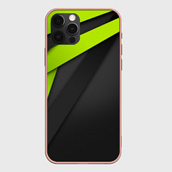 Чехол для iPhone 12 Pro Max Спортивная геометрия 6, цвет: 3D-светло-розовый