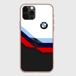 Чехол для iPhone 12 Pro Max BMW M SPORT, цвет: 3D-светло-розовый