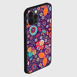 Чехол для iPhone 12 Pro Max Цветочный взрыв, цвет: 3D-черный — фото 2