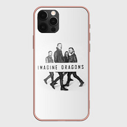 Чехол для iPhone 12 Pro Max Imagine Dragons: White, цвет: 3D-светло-розовый