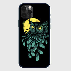 Чехол для iPhone 12 Pro Max Филин - светящиеся глаза, цвет: 3D-черный