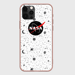 Чехол для iPhone 12 Pro Max NASA: Moonlight, цвет: 3D-светло-розовый