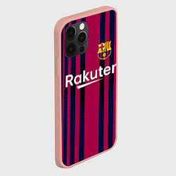Чехол для iPhone 12 Pro Max FC Barcelona: Rakuten, цвет: 3D-светло-розовый — фото 2