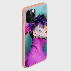 Чехол для iPhone 12 Pro Max Lil Peep: Neon Style, цвет: 3D-светло-розовый — фото 2
