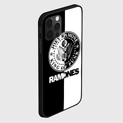 Чехол для iPhone 12 Pro Max Ramones B&W, цвет: 3D-черный — фото 2