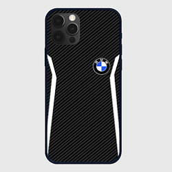 Чехол для iPhone 12 Pro Max BMW CARBON БМВ КАРБОН, цвет: 3D-черный