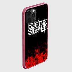 Чехол для iPhone 12 Pro Max Suicide Silence: Red Flame, цвет: 3D-малиновый — фото 2