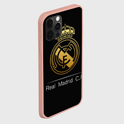 Чехол для iPhone 12 Pro Max FC Real Madrid: Gold Edition, цвет: 3D-светло-розовый — фото 2