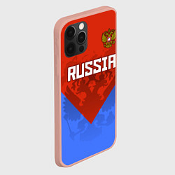 Чехол для iPhone 12 Pro Max Russia Red & Blue, цвет: 3D-светло-розовый — фото 2