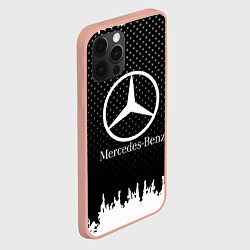 Чехол для iPhone 12 Pro Max Mercedes-Benz: Black Side, цвет: 3D-светло-розовый — фото 2