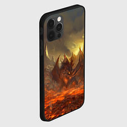 Чехол для iPhone 12 Pro Max Linage II: Fire Dragon, цвет: 3D-черный — фото 2