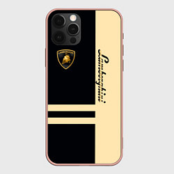 Чехол для iPhone 12 Pro Max Lamborghini Sport, цвет: 3D-светло-розовый