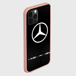Чехол для iPhone 12 Pro Max Mercedes: Black Abstract, цвет: 3D-светло-розовый — фото 2