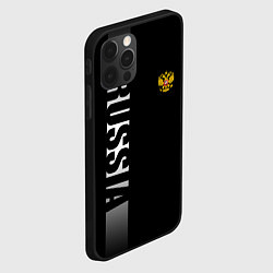 Чехол для iPhone 12 Pro Max Russia: Black Line, цвет: 3D-черный — фото 2
