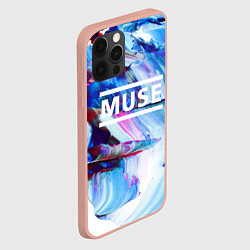 Чехол для iPhone 12 Pro Max MUSE: Blue Colours, цвет: 3D-светло-розовый — фото 2