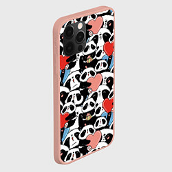 Чехол для iPhone 12 Pro Max Funny Pandas, цвет: 3D-светло-розовый — фото 2