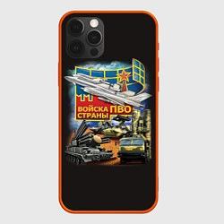 Чехол для iPhone 12 Pro Max Войска ПВО, цвет: 3D-красный