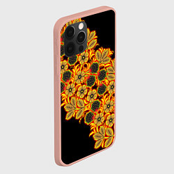 Чехол для iPhone 12 Pro Max Славянская роспись, цвет: 3D-светло-розовый — фото 2