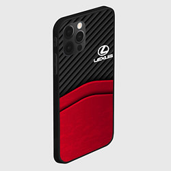 Чехол для iPhone 12 Pro Max Lexus: Red Carbon, цвет: 3D-черный — фото 2