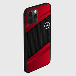 Чехол для iPhone 12 Pro Max Mercedes Benz: Red Sport, цвет: 3D-черный — фото 2