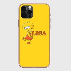 Чехол для iPhone 12 Pro Max Lisa Simpson, цвет: 3D-светло-розовый