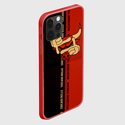 Чехол для iPhone 12 Pro Max NBA. Chicago Bulls, цвет: 3D-красный — фото 2