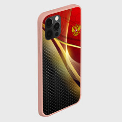 Чехол для iPhone 12 Pro Max RUSSIA SPORT: Gold Collection, цвет: 3D-светло-розовый — фото 2