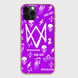 Чехол для iPhone 12 Pro Max Watch Dogs 2: Violet Pattern, цвет: 3D-светло-розовый