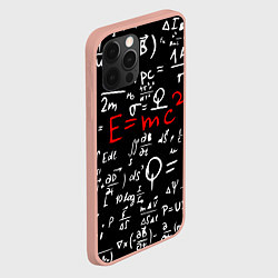 Чехол для iPhone 12 Pro Max E=mc2: Black Style, цвет: 3D-светло-розовый — фото 2