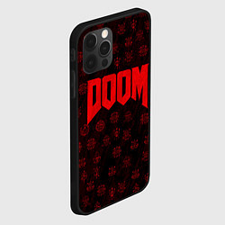 Чехол для iPhone 12 Pro Max DOOM: Hellish signs, цвет: 3D-черный — фото 2