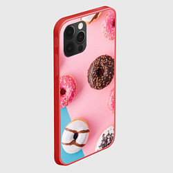 Чехол для iPhone 12 Pro Max Сладкие пончики, цвет: 3D-красный — фото 2