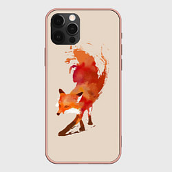 Чехол для iPhone 12 Pro Max Paint Fox, цвет: 3D-светло-розовый