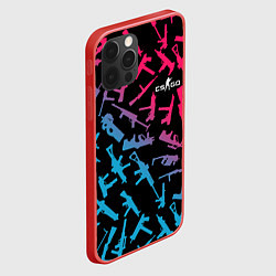 Чехол для iPhone 12 Pro Max CS:GO Neon Weapons, цвет: 3D-красный — фото 2