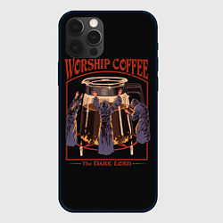 Чехол для iPhone 12 Pro Max Worship Coffee, цвет: 3D-черный