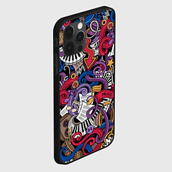 Чехол для iPhone 12 Pro Max Music collage, цвет: 3D-черный — фото 2