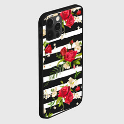 Чехол для iPhone 12 Pro Max Розы и орхидеи, цвет: 3D-черный — фото 2