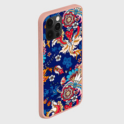 Чехол для iPhone 12 Pro Max Экзотический орнамент, цвет: 3D-светло-розовый — фото 2