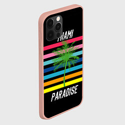 Чехол для iPhone 12 Pro Max Miami Paradise, цвет: 3D-светло-розовый — фото 2