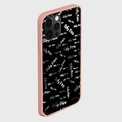 Чехол для iPhone 12 Pro Max Sally Face: Black Pattern, цвет: 3D-светло-розовый — фото 2