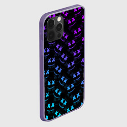 Чехол для iPhone 12 Pro Max Marshmello: Dark Neon, цвет: 3D-серый — фото 2