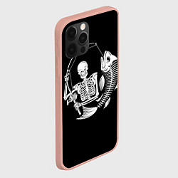 Чехол для iPhone 12 Pro Max Fishing Skull, цвет: 3D-светло-розовый — фото 2