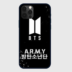 Чехол для iPhone 12 Pro Max BTS ARMY, цвет: 3D-черный