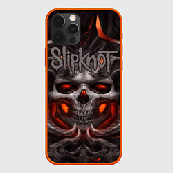 Чехол для iPhone 12 Pro Max Slipknot: Hell Skull, цвет: 3D-красный