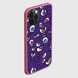 Чехол для iPhone 12 Pro Max Рой Глаз, цвет: 3D-малиновый — фото 2