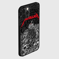 Чехол для iPhone 12 Pro Max Metallica птица на черепах, цвет: 3D-черный — фото 2
