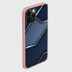 Чехол для iPhone 12 Pro Max Металлическая блестящая основа, цвет: 3D-светло-розовый — фото 2