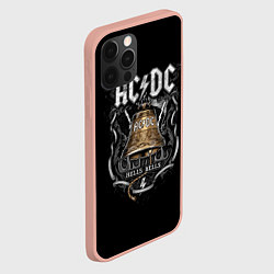 Чехол для iPhone 12 Pro Max ACDC - hells bells, цвет: 3D-светло-розовый — фото 2